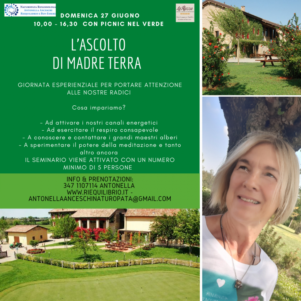 L'ASCOLTO DI MADRE TERRA - NATUROPATA LIFE COACH ANTONELLA ANCESCHI - CARPI - MODENA - REGGIO - CONSULENZE ONLINE 